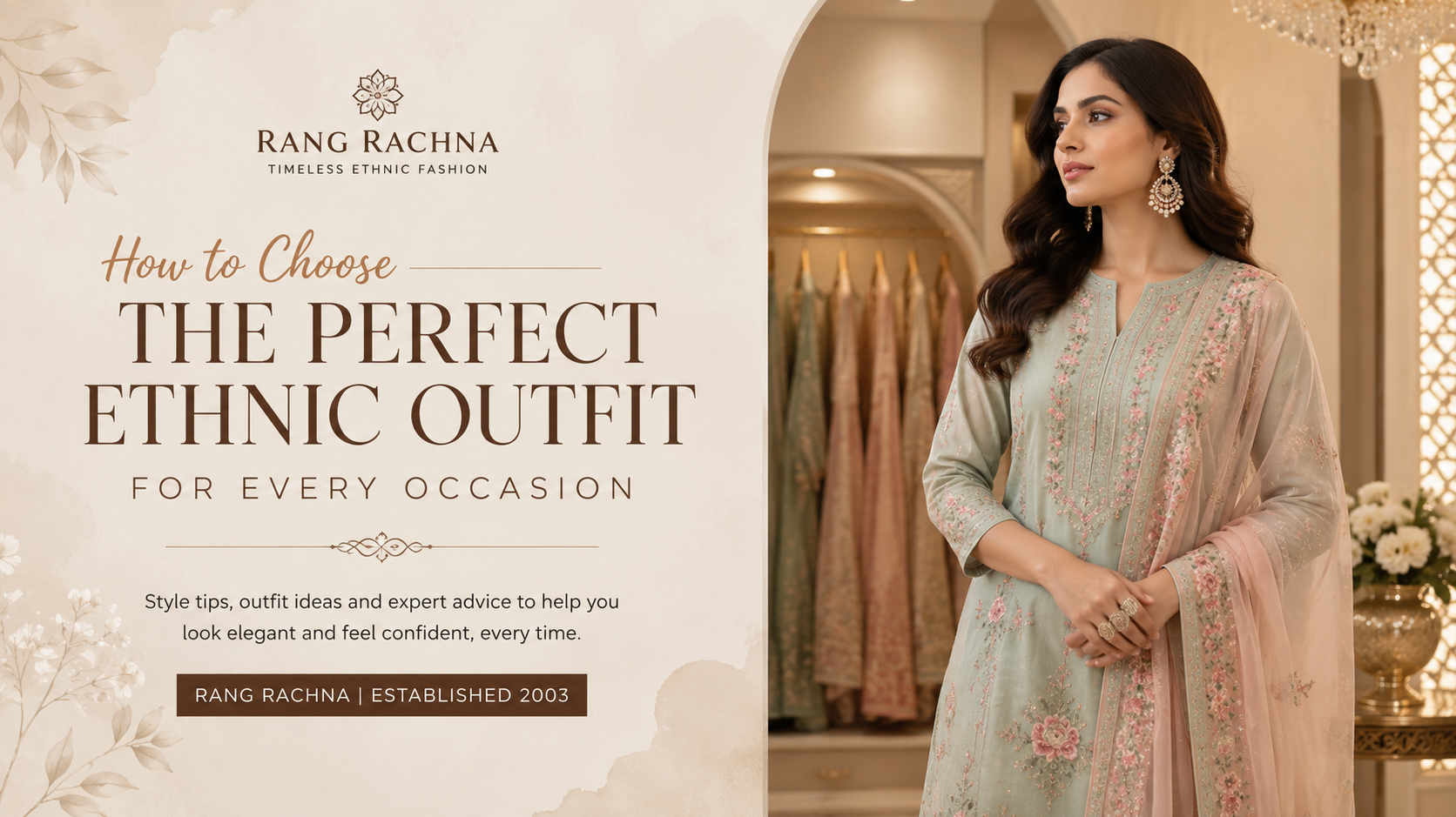 How to Choose the Perfect Ethnic Outfit for Every Occasion | Rang Rachna