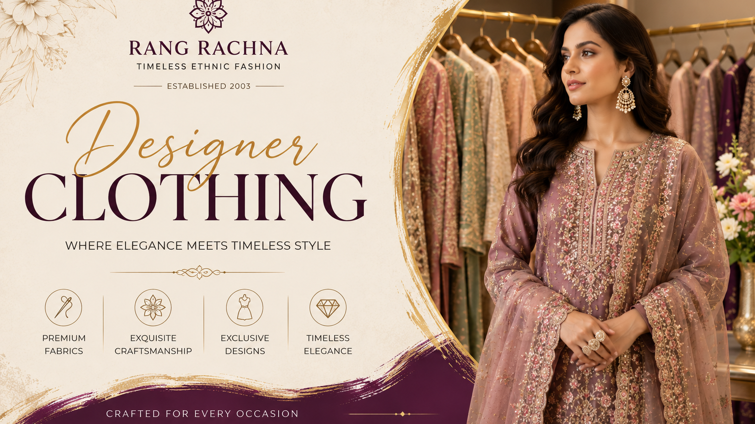 Designer Clothing: Where Elegance Meets Timeless Style | Rang Rachna