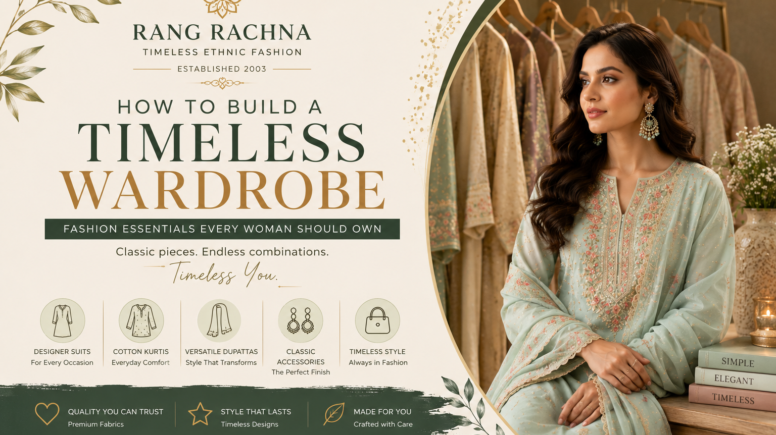 How to Build a Timeless Wardrobe: Fashion Essentials Every Woman Should Own | Rang Rachna