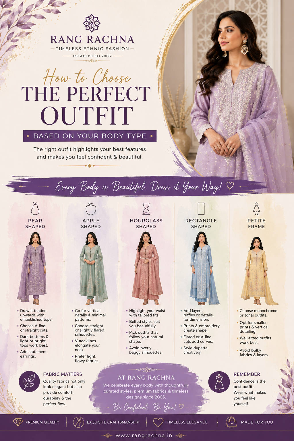 How to Choose the Perfect Outfit Based on Your Body Type | Rang Rachna