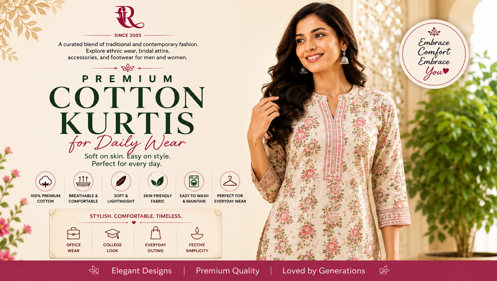 Premium Cotton Kurtis for Daily Wear: Comfort Meets Timeless Style