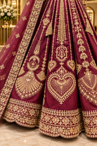 Maroon Lehenga Set with Dupatta - Rang Rachna festive wear