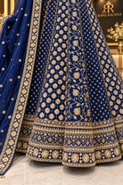 Deep Blue Lehenga Set with Dupatta - Rang Rachna festive wear