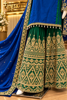 Electric Blue Palazzo Suit Set with Dupatta - Rang Rachna festive wear