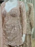 Blush Pink Embroidered Sharara Suit Set with Dupatta - Rang Rachna festive wear